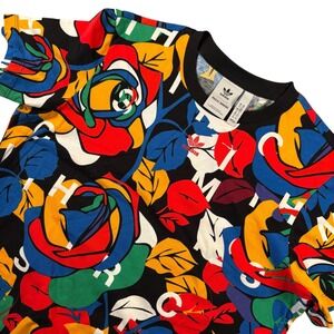 Adidas x Rich Mnisi Graphic print‎ T Shirt Sz M streetwear multicolor